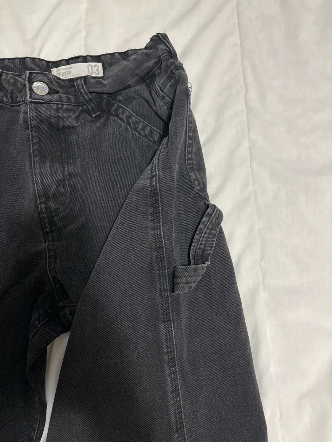 Black Wide Leg Skater Jeans - photo 3