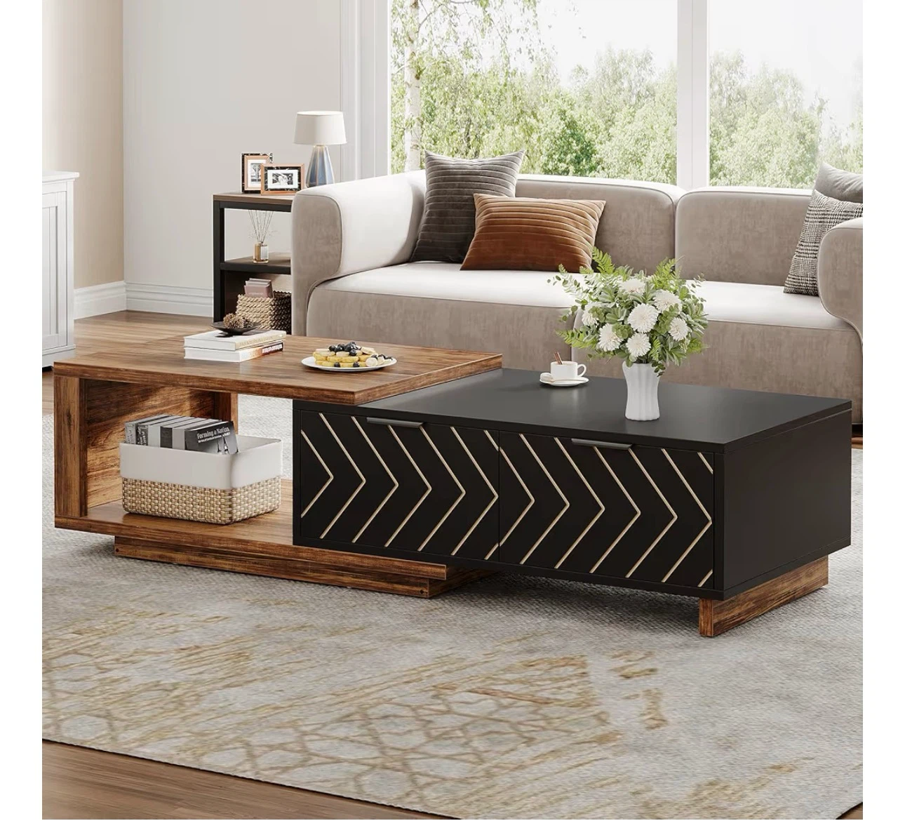 Modern Coffee Table with Storage - photo 2