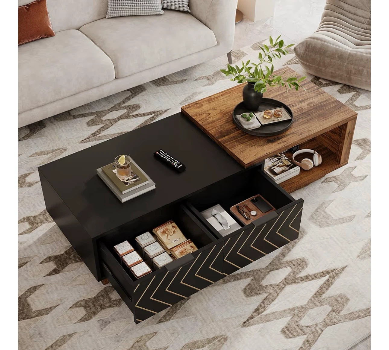 Modern Coffee Table with Storage - photo 3