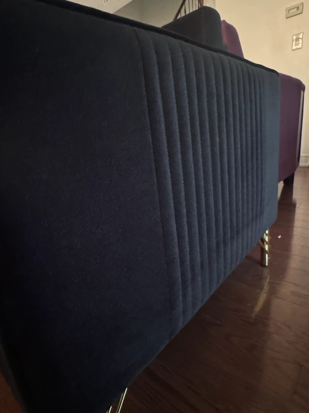 Black Velvet Sofa - photo 5