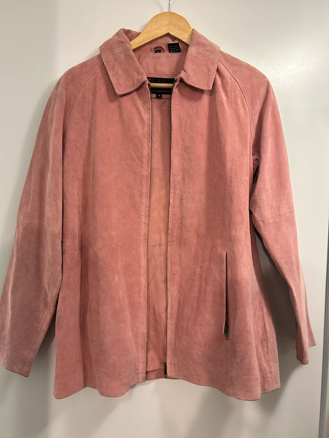 Pink Suede Jacket - Size M