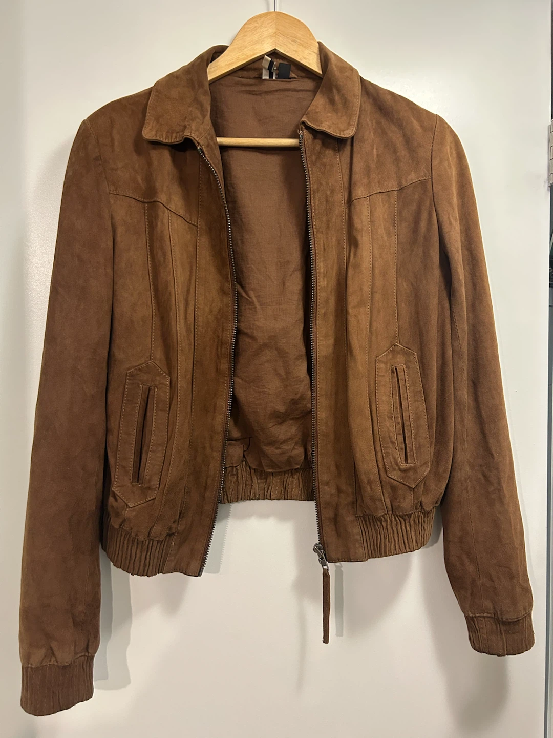 Brown Suede Bomber Jacket - photo 2
