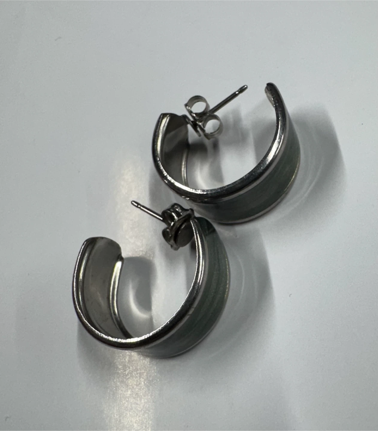 Silver Tone Hoop Earrings - photo 2