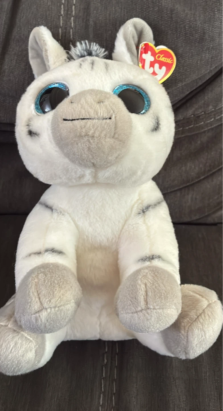 New w tags Ty Beanie Babies Stripes The Zebra Plush Toy