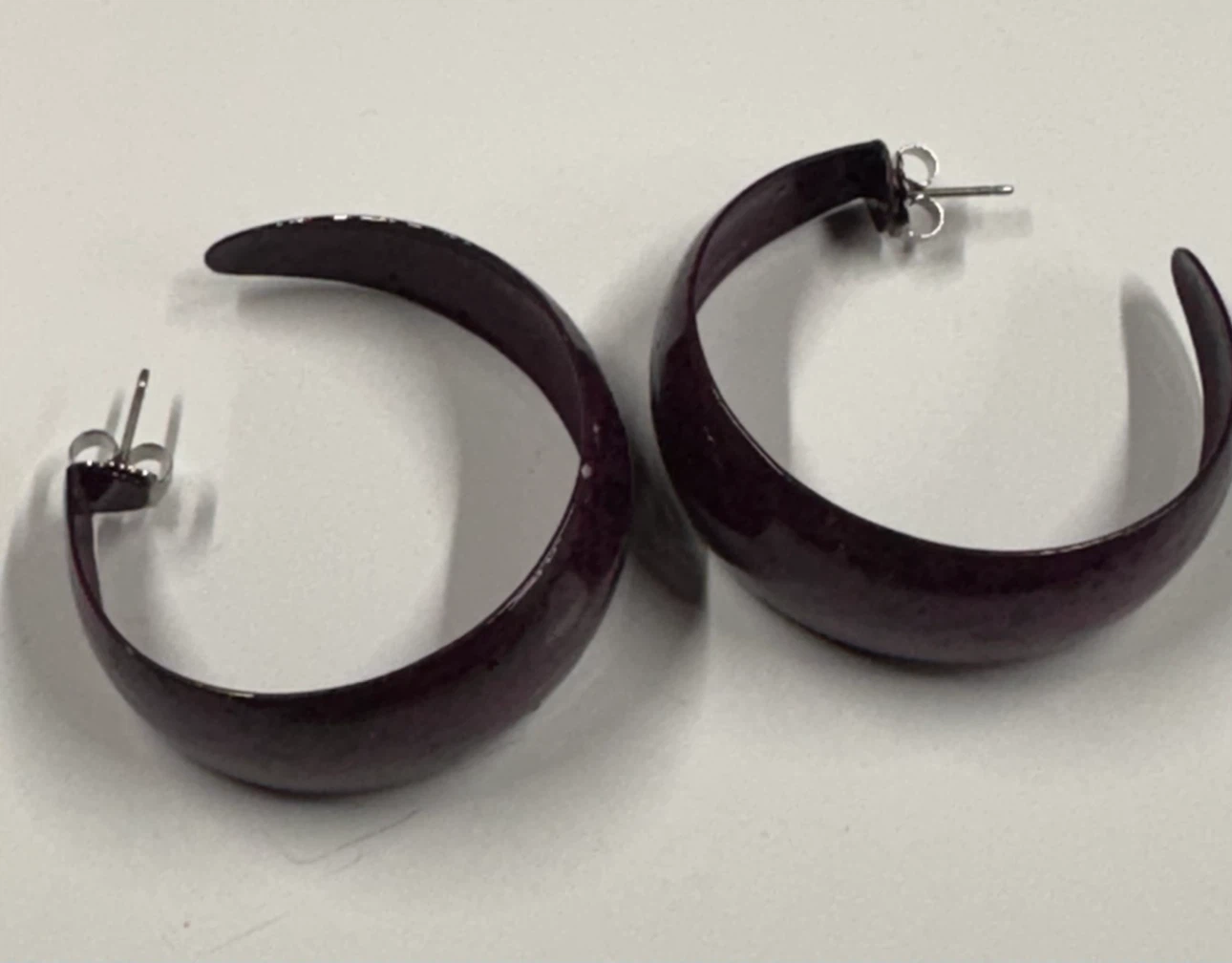 Purple Hoop Earrings