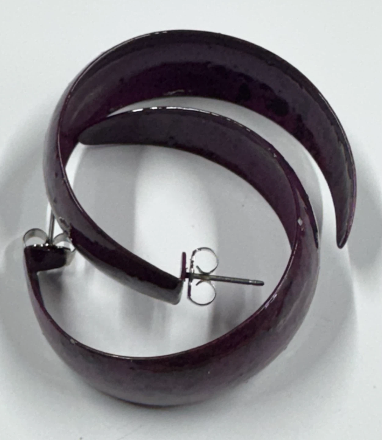 Purple Hoop Earrings - photo 2