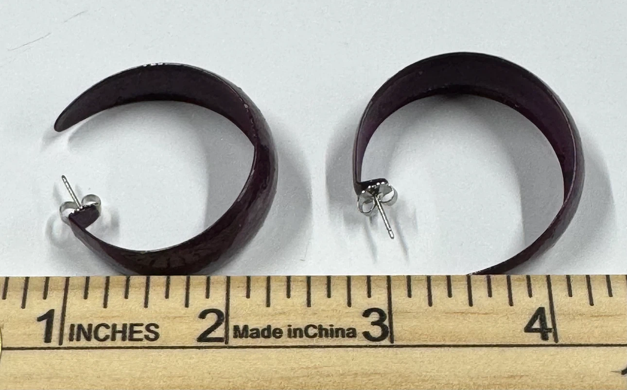 Purple Hoop Earrings - photo 3