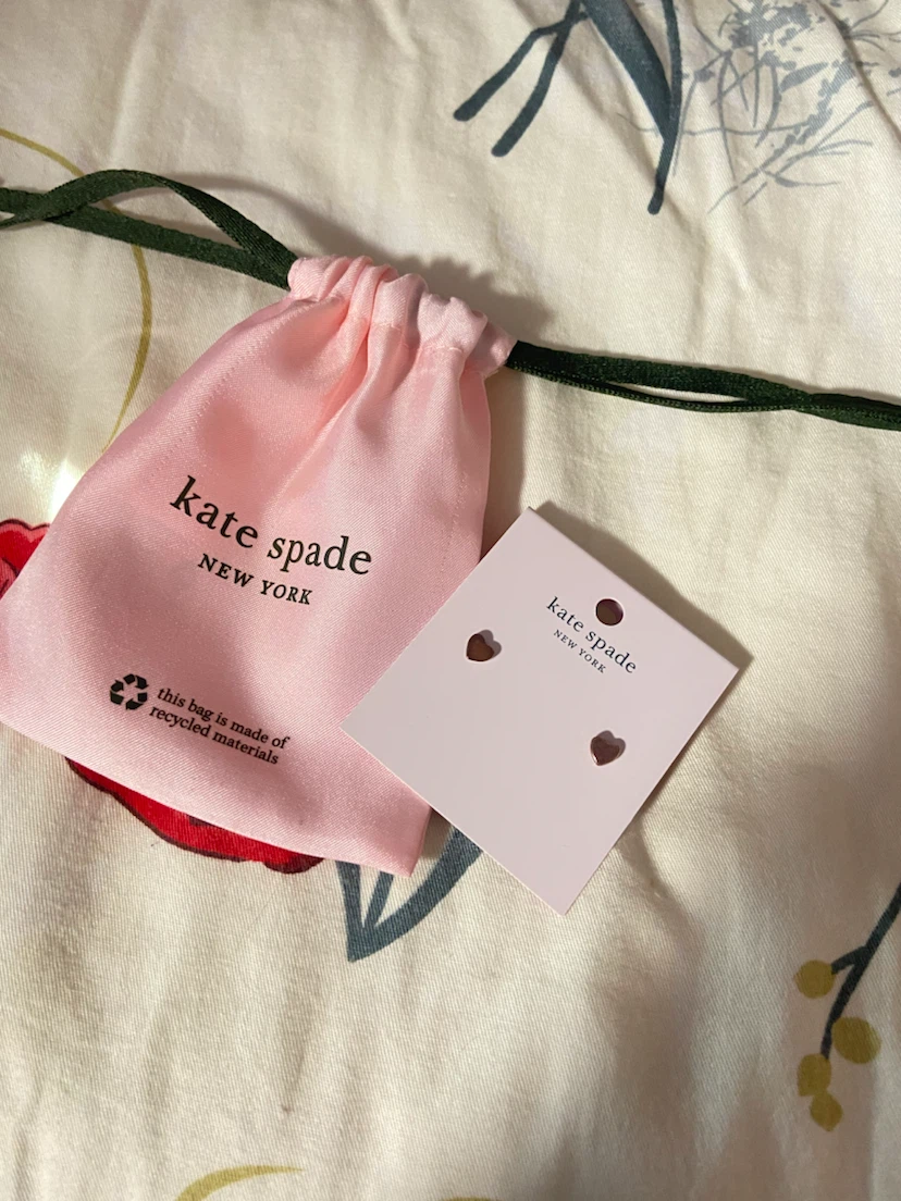 Kate Spade Rose Gold Heart Earrings