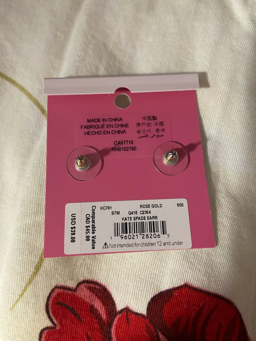 Kate Spade Rose Gold Heart Earrings - photo 3