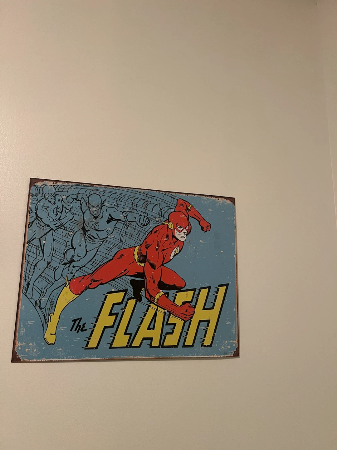 The Flash Comic Metal Sign