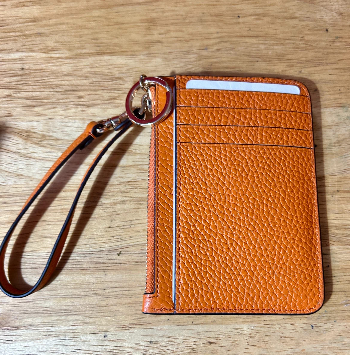 Kate Spade New York Orange Leather Card Holder with Wristlet - photo 3