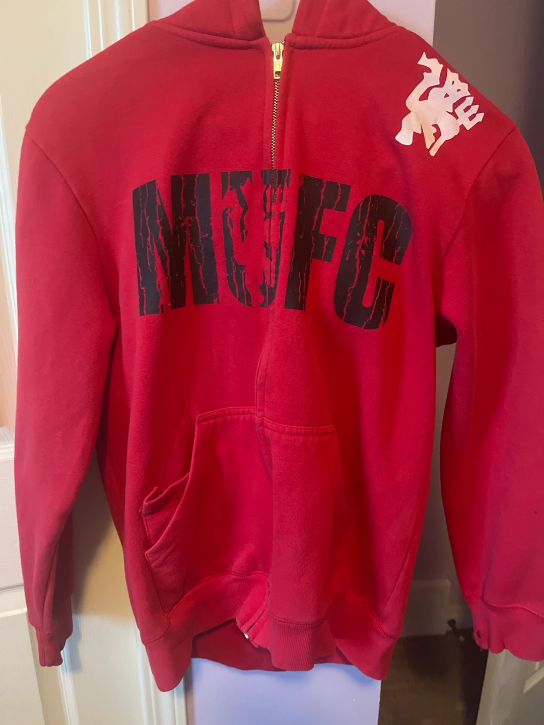 Red Manchester United FC Zip-Up Hoodie