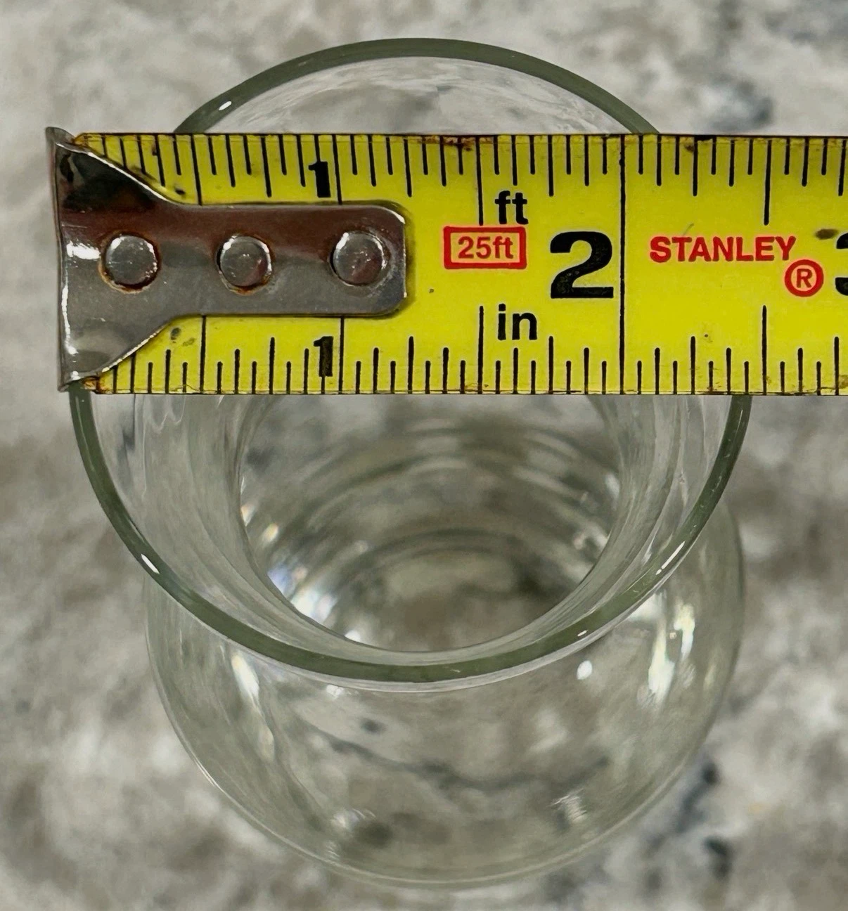 Vintage Clear Glass Bud Vase w/ Etched Bubble Pattern - photo 3