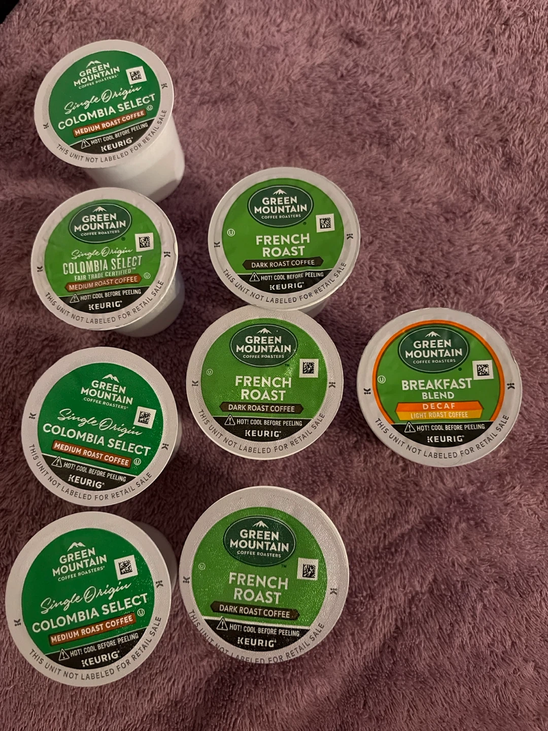 Green Mountain Coffee K-Cups x 8
