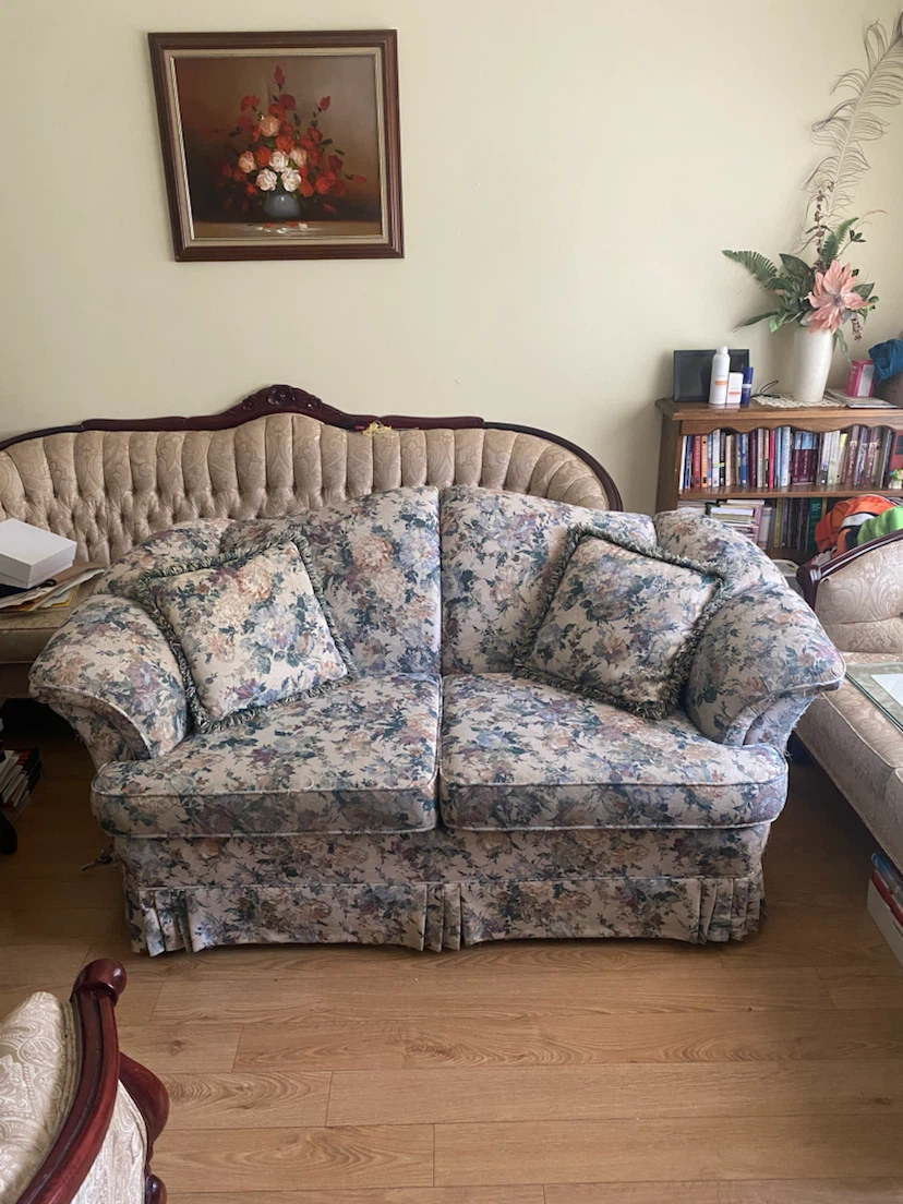 Floral Print Loveseat Sofa