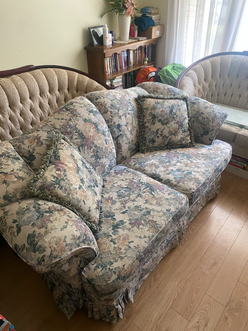Floral Print Loveseat Sofa - photo 2