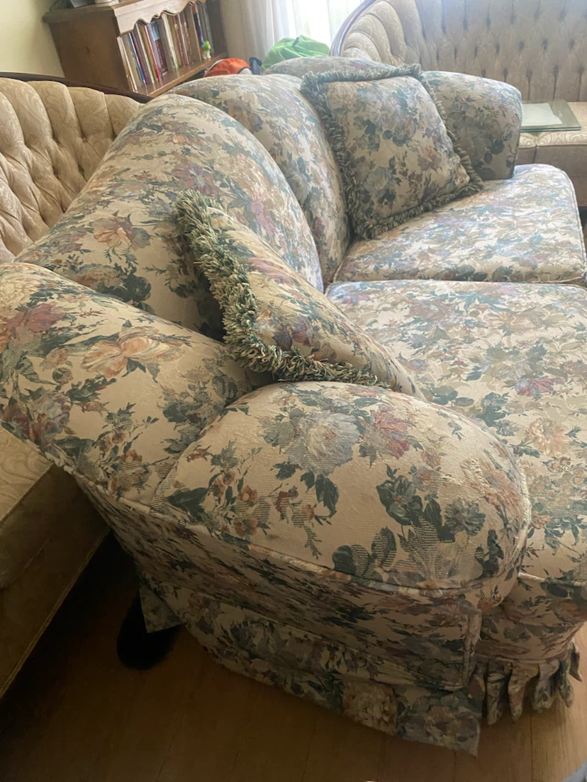 Floral Print Loveseat Sofa - photo 3