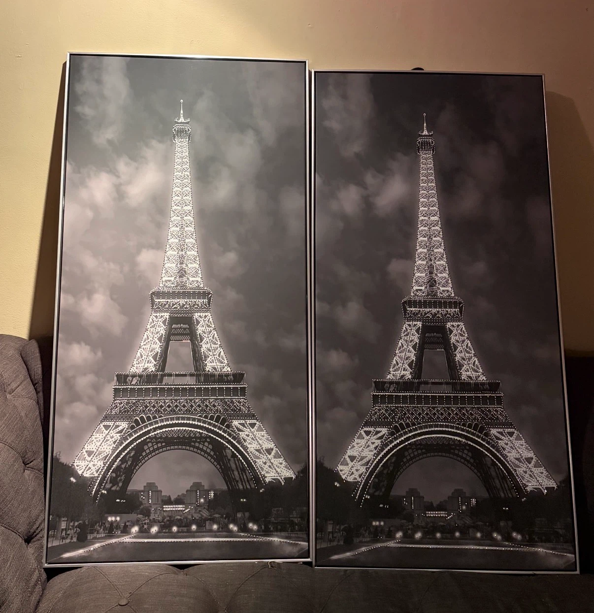 Set of 2 Eiffel Tower Wall Art Prints