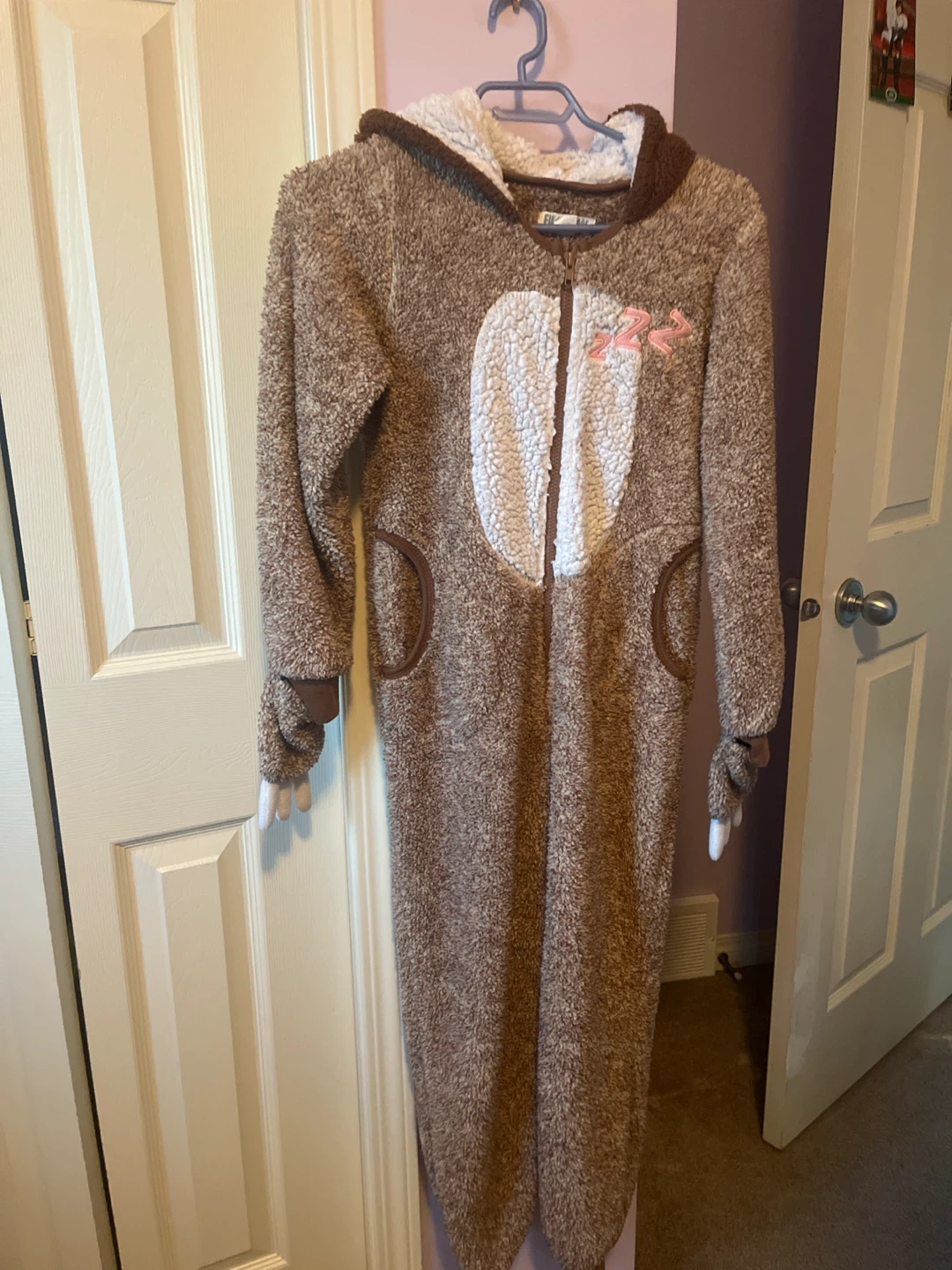 Brown Sherpa Onesie Pajamas