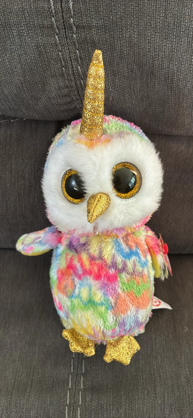New w tags Beanie Boo's Enchanted Narwhal Plush Toy