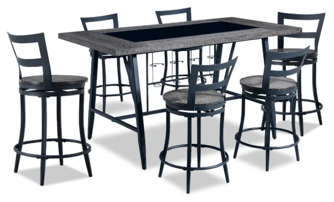 Bar Table with Wine Glass Rack