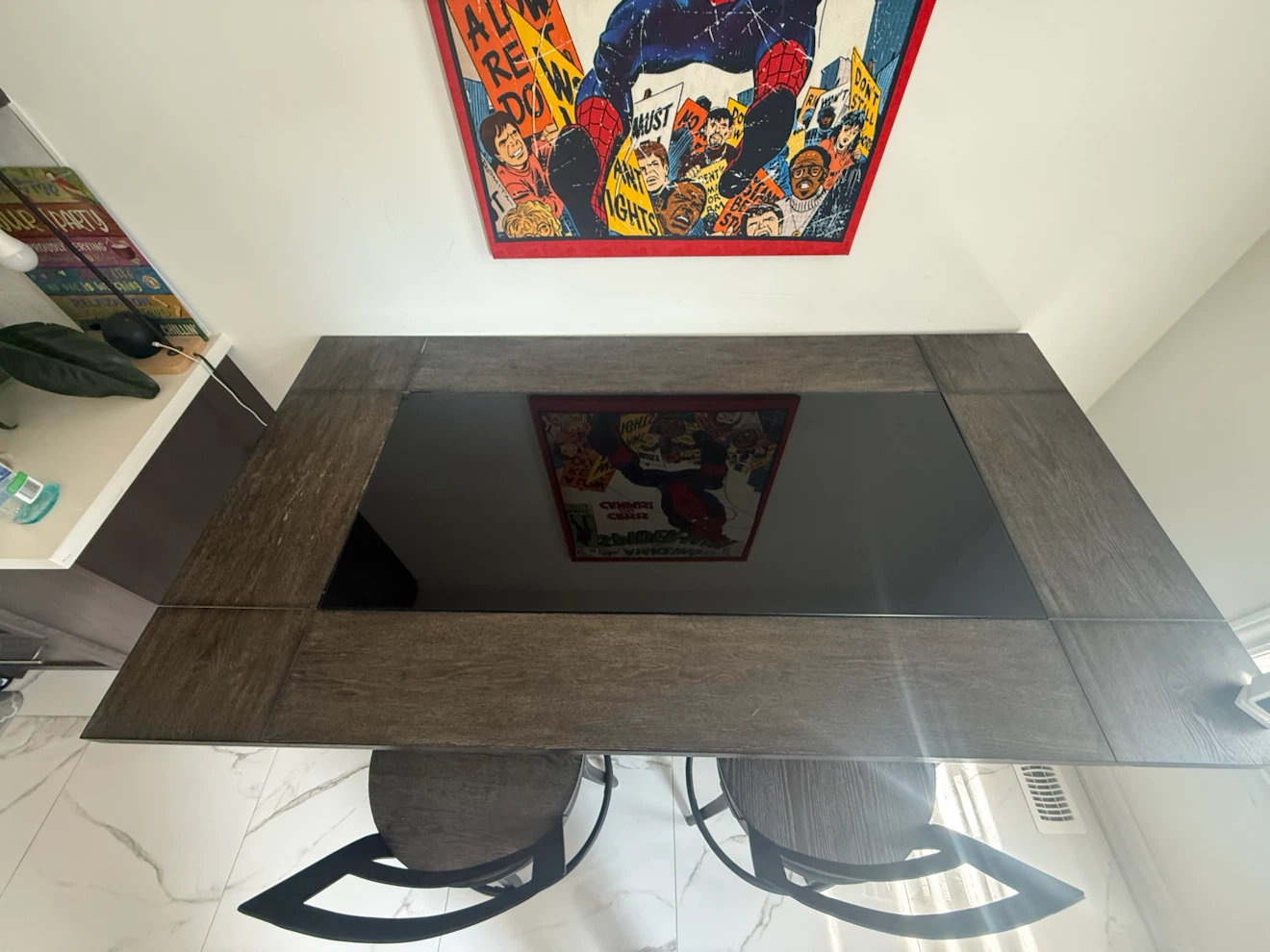 Bar Table with Wine Glass Rack - photo 3