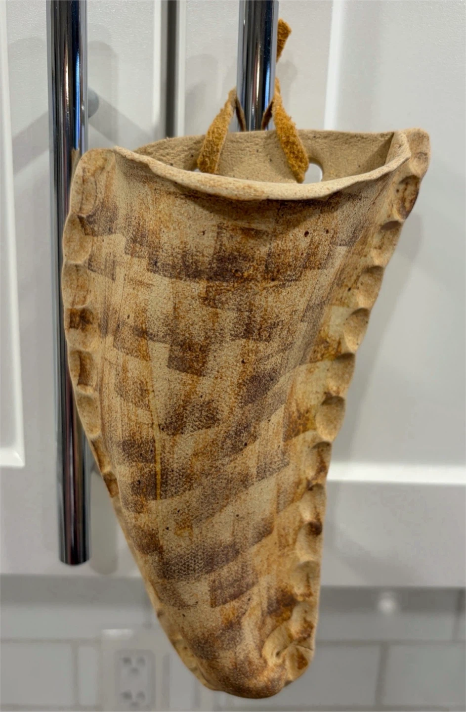 Handmade Rustic Ceramic Wall Pocket Vase