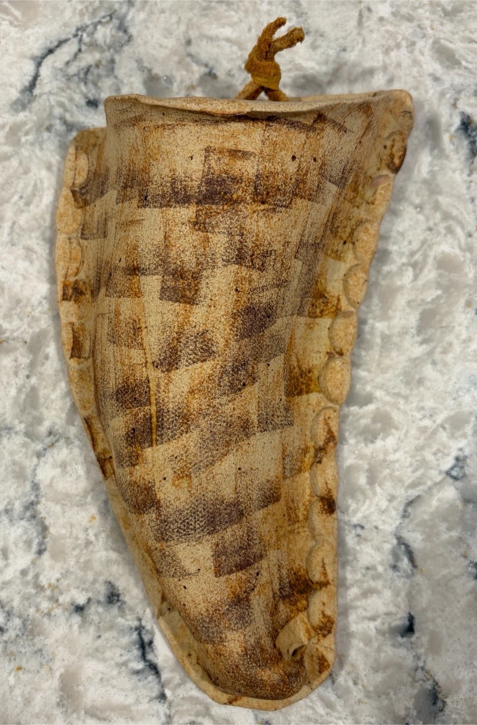 Handmade Rustic Ceramic Wall Pocket Vase - photo 2