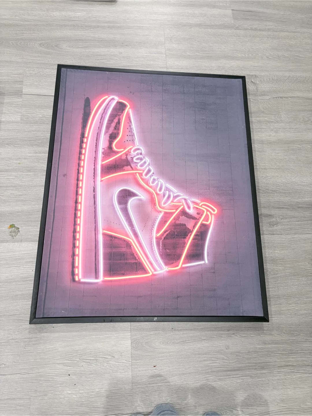 Framed Neon Art Prints (Drake & Air Jordan 1) - photo 2