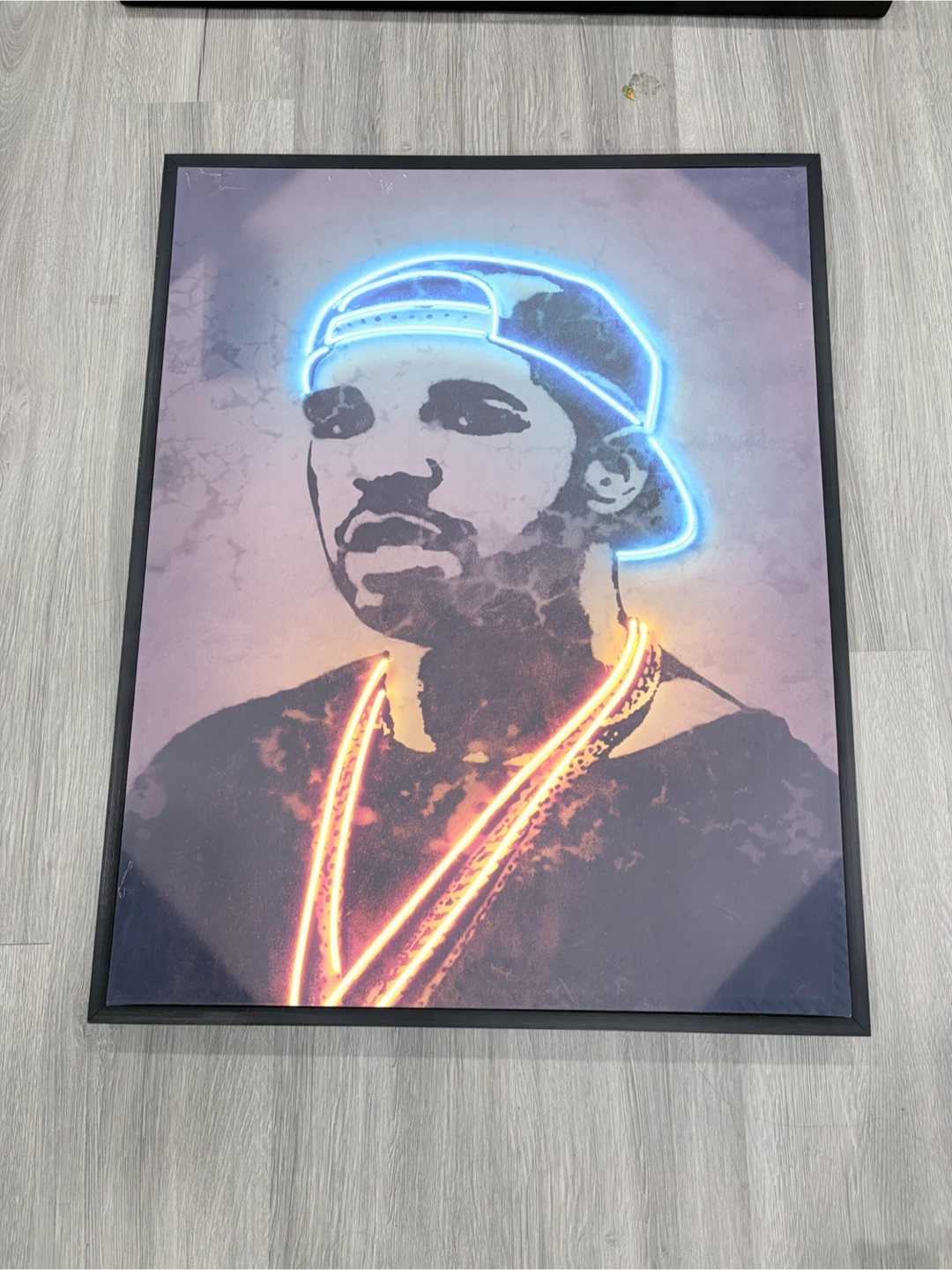 Framed Neon Art Prints (Drake & Air Jordan 1) - photo 3
