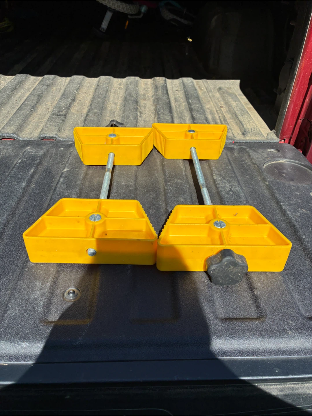 Pair of Yellow Wheel Chocks