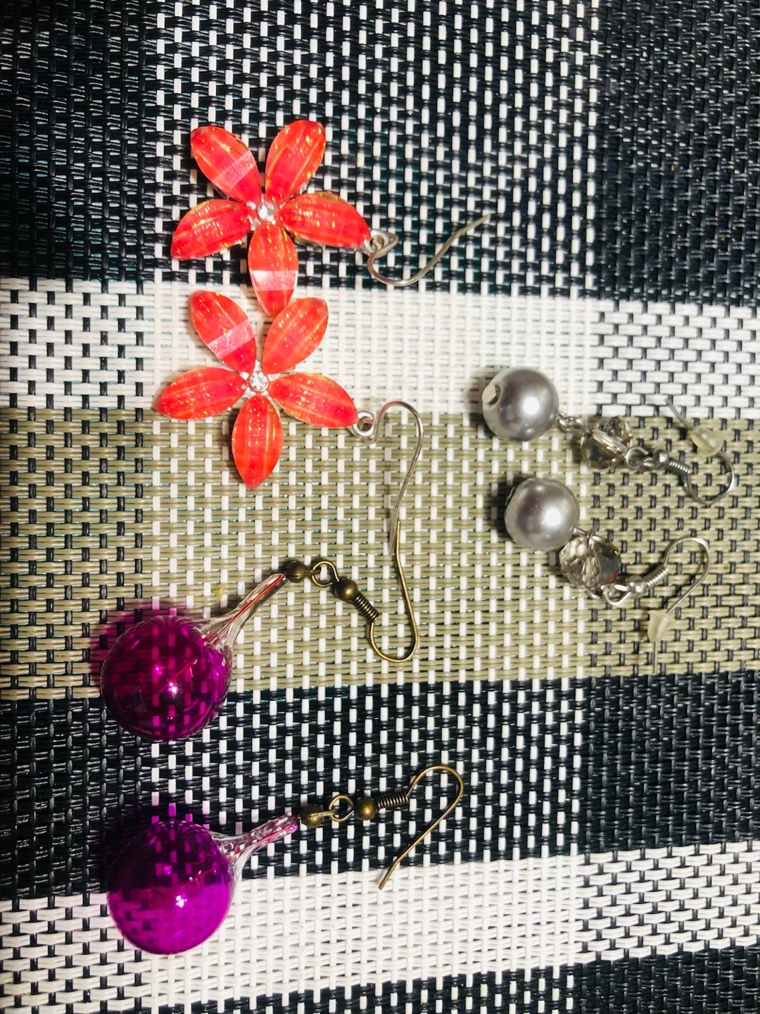 Assorted Earrings - Flower, Pearl & Ball Styles