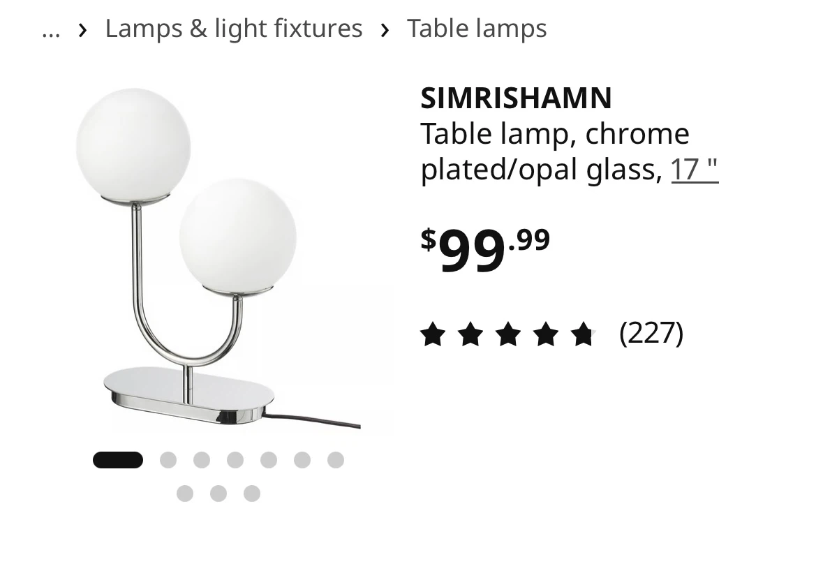 IKEA Modern Double Globe Table Lamp - photo 4