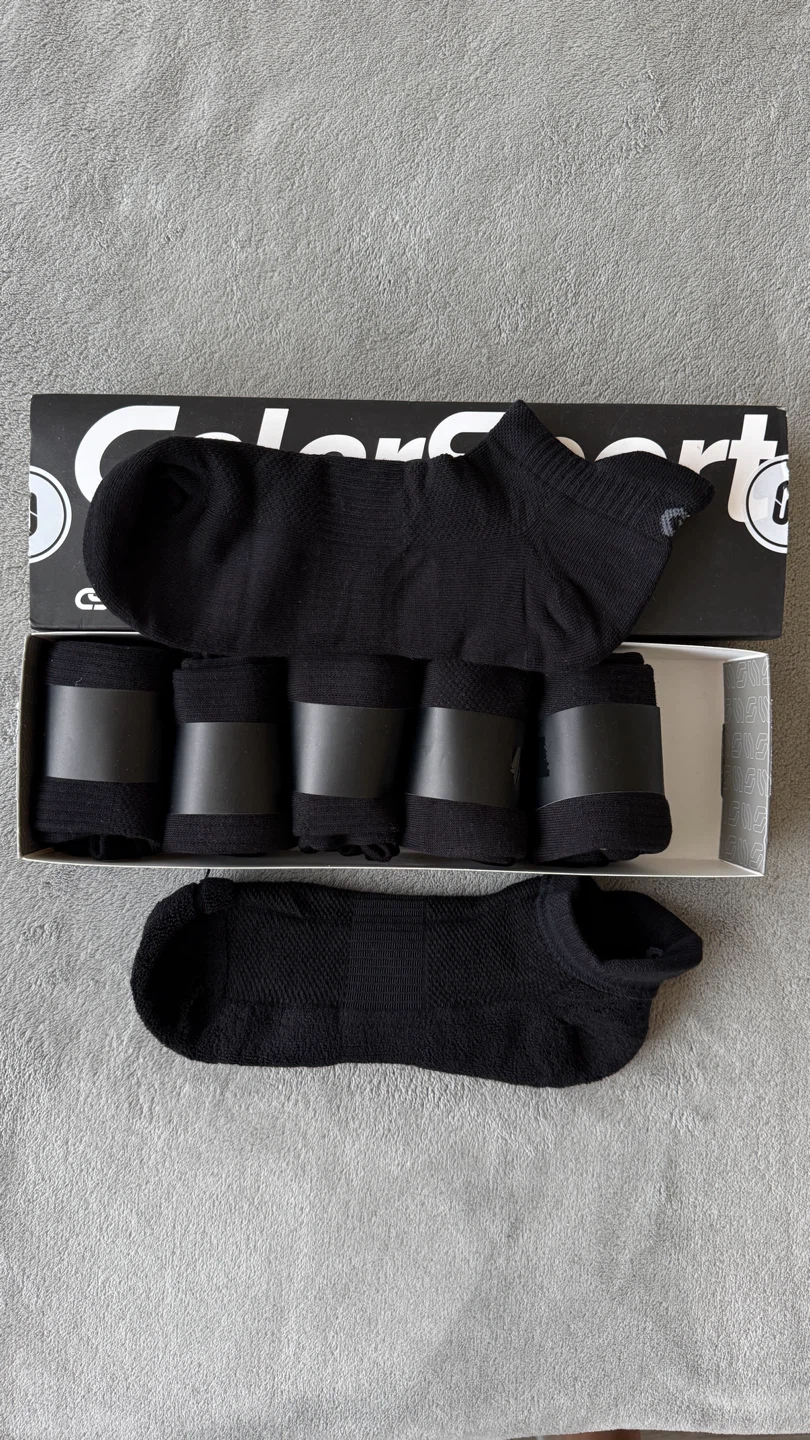 Size XL US 13-14  Black Terry  Socks - 6 Pack