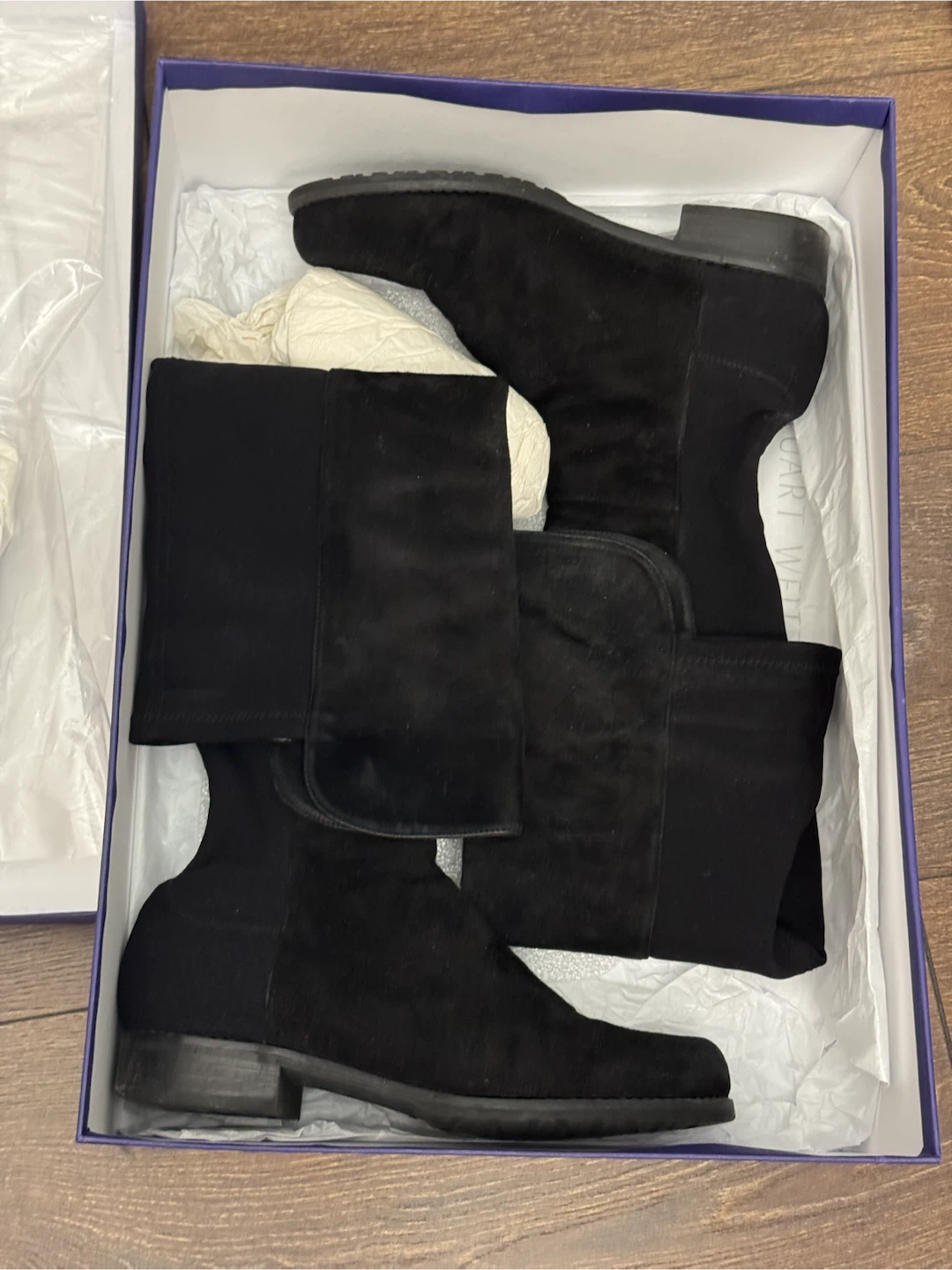 Stuart Weitzman Black Suede Boots Size 5.5