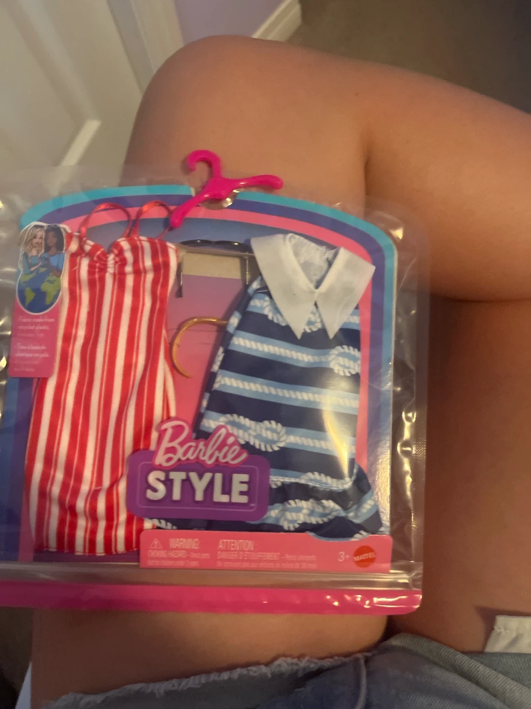 Barbie Style Fashion Pack - Red Stripe & Blue Nautical Dresses