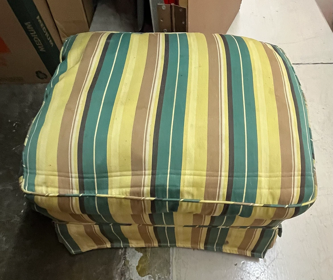Striped Ottoman