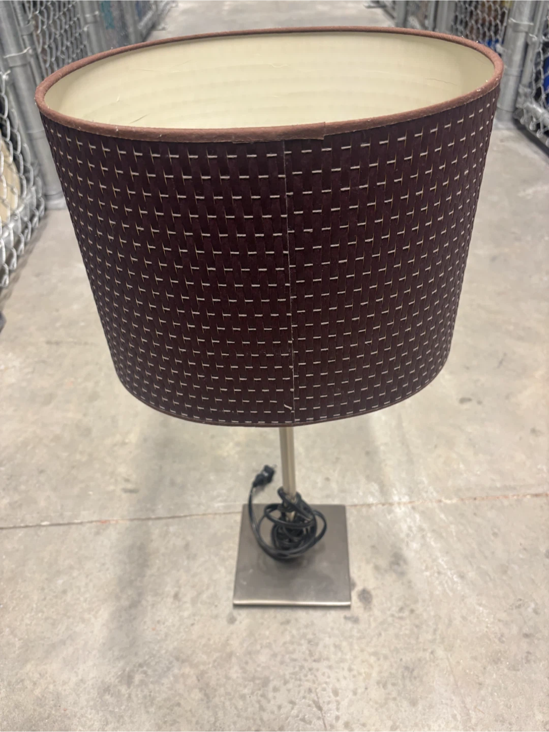 Table Lamp with Woven Shade