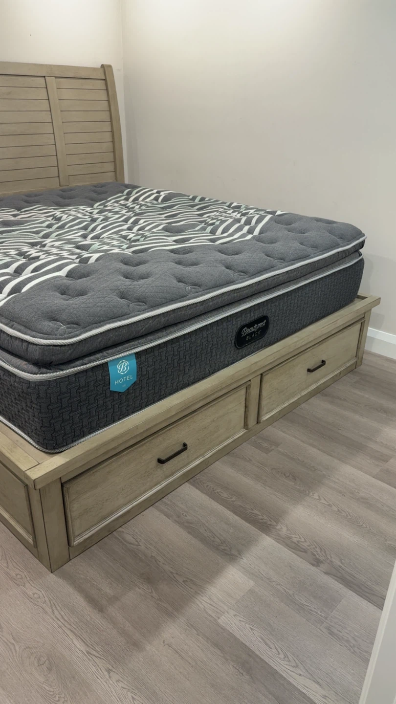 Beautyrest Black Mattress and Wooden Storage Platform Bed - photo 3