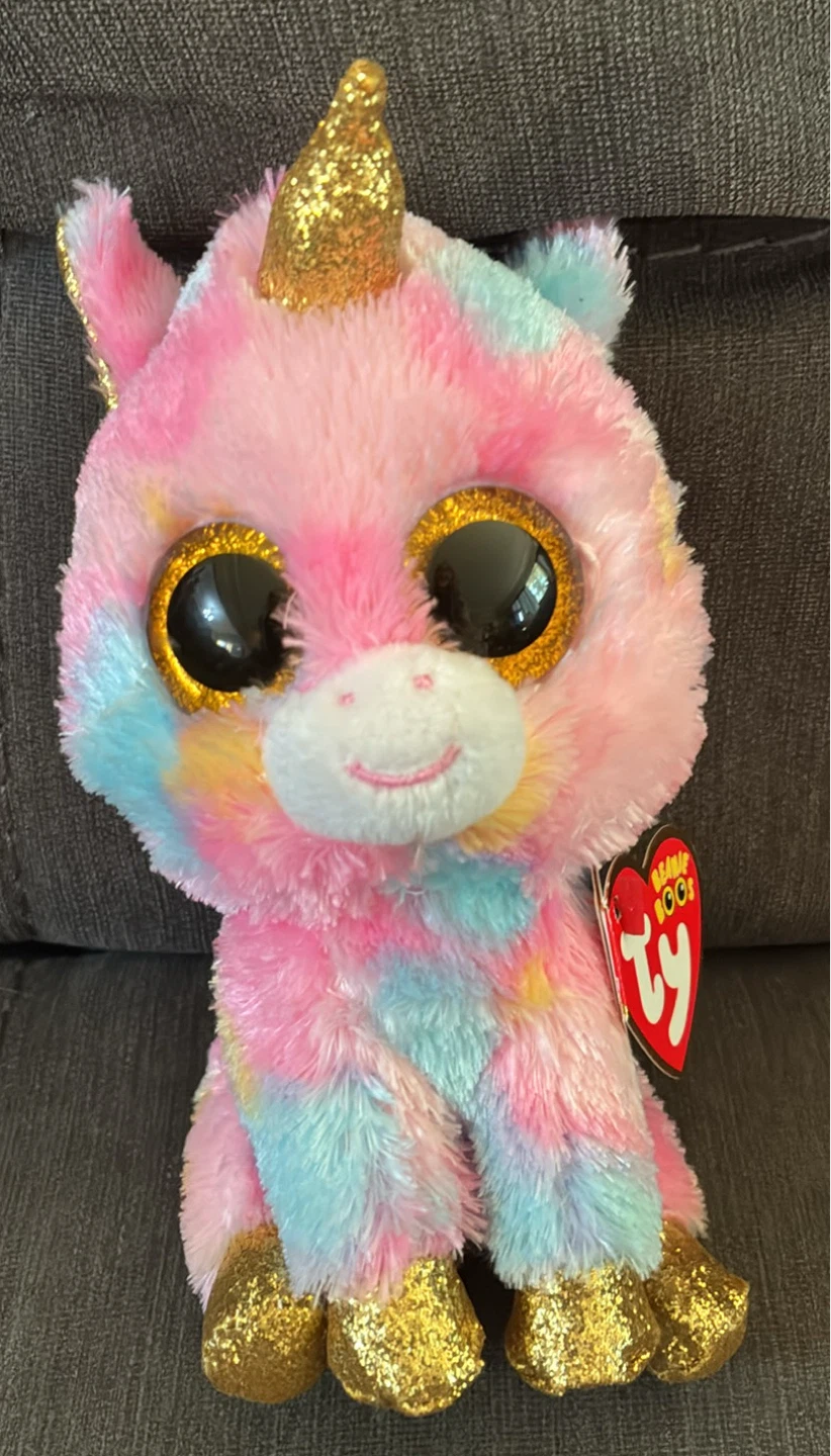 New w tags Ty Beanie Boo's Fantasia Unicorn Plush Toy
