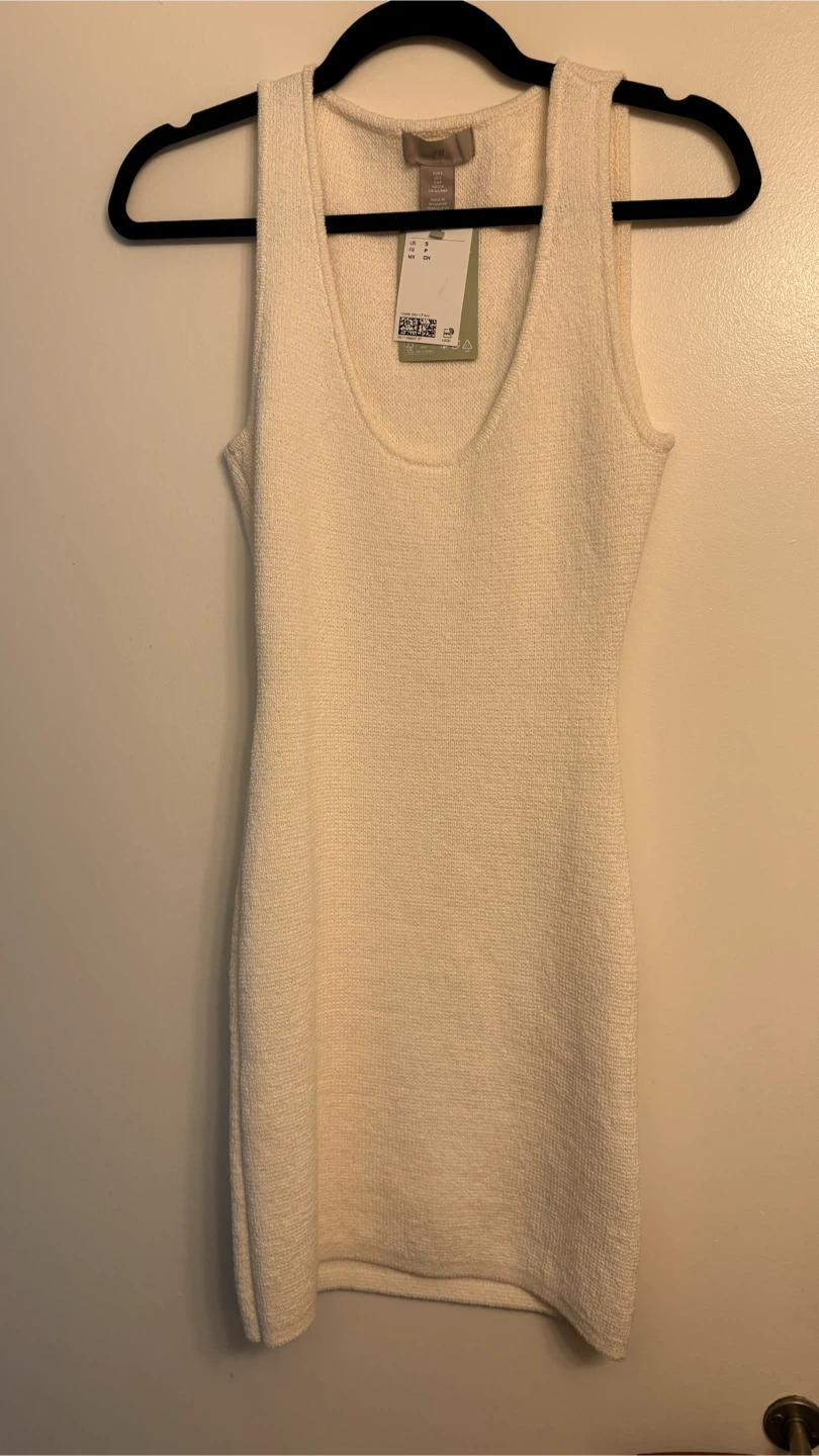 H&M Knit Tank Dress Cream Size S
