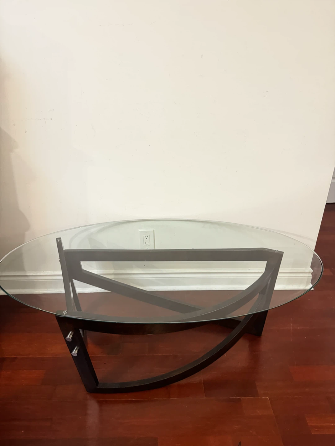 Oval Glass Coffee Table - 50" L x 28" W