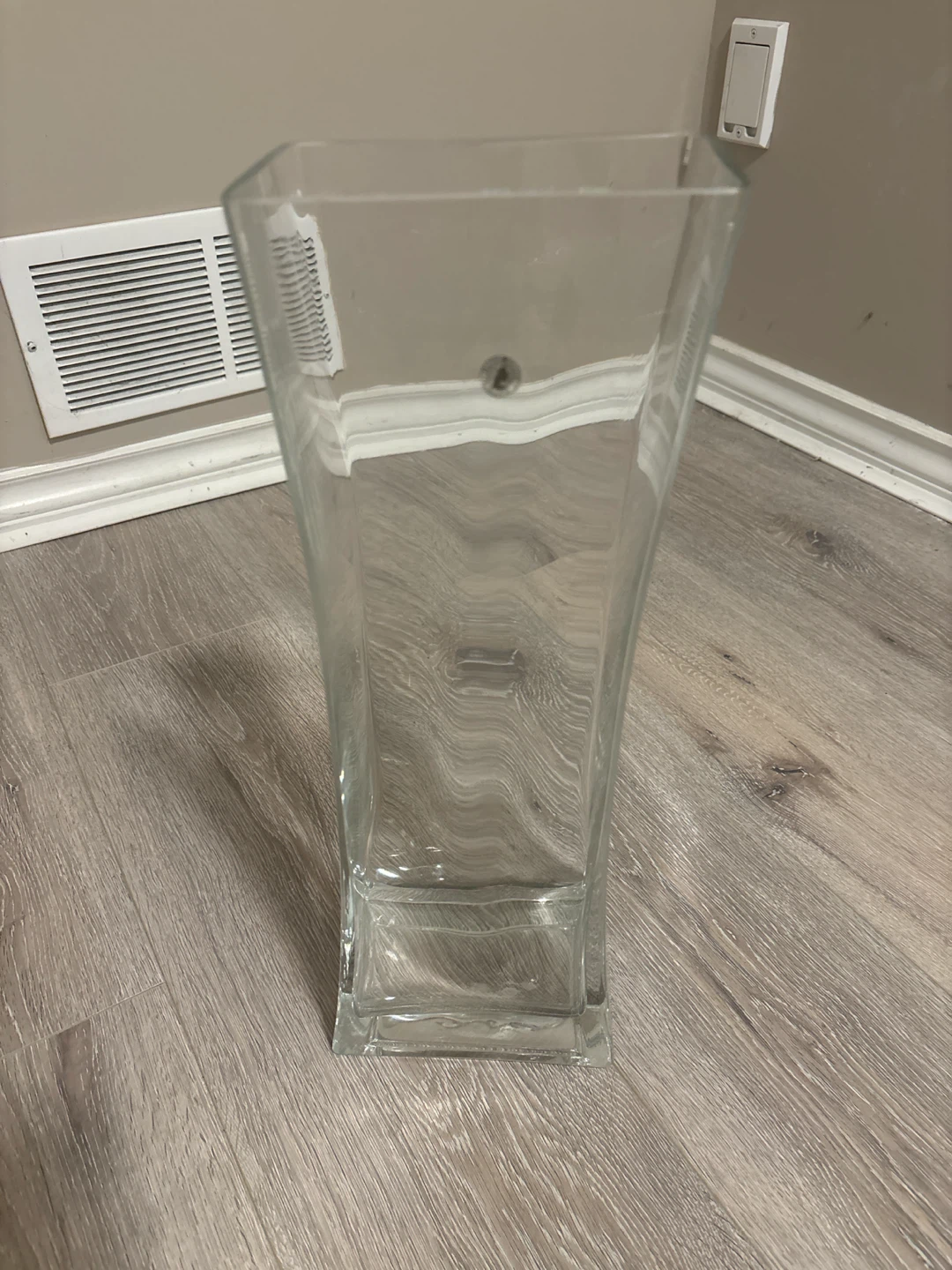 Clear Glass Tall Vase - photo 3
