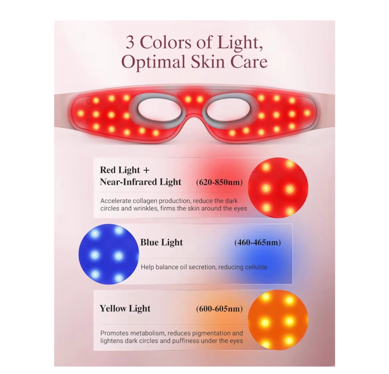 Brand new Under Eyes Red Light Mask for Eyes with 4 Light Modes - photo 3