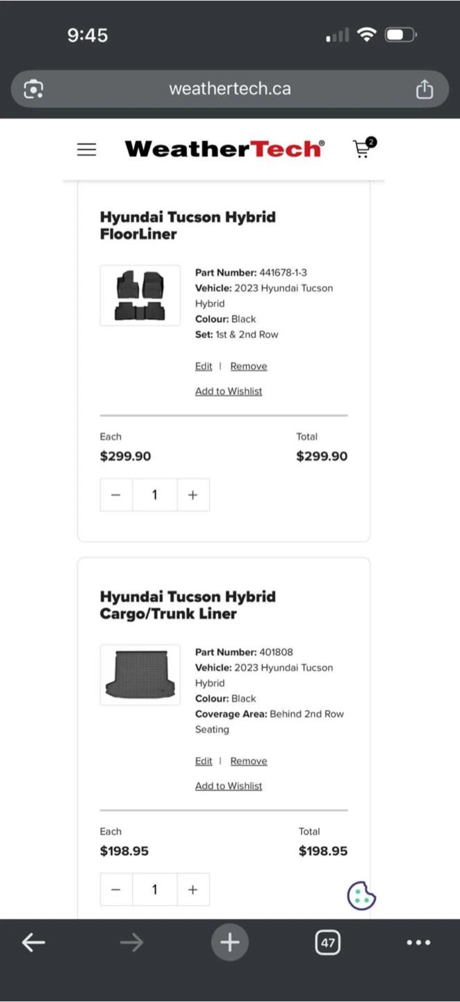 WeatherTech Floor Liners + Cargo Mat for Hyundai Tucson - photo 5