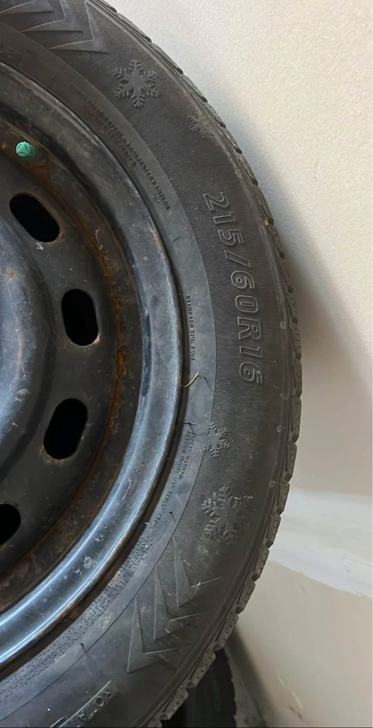 Winter tires on rims