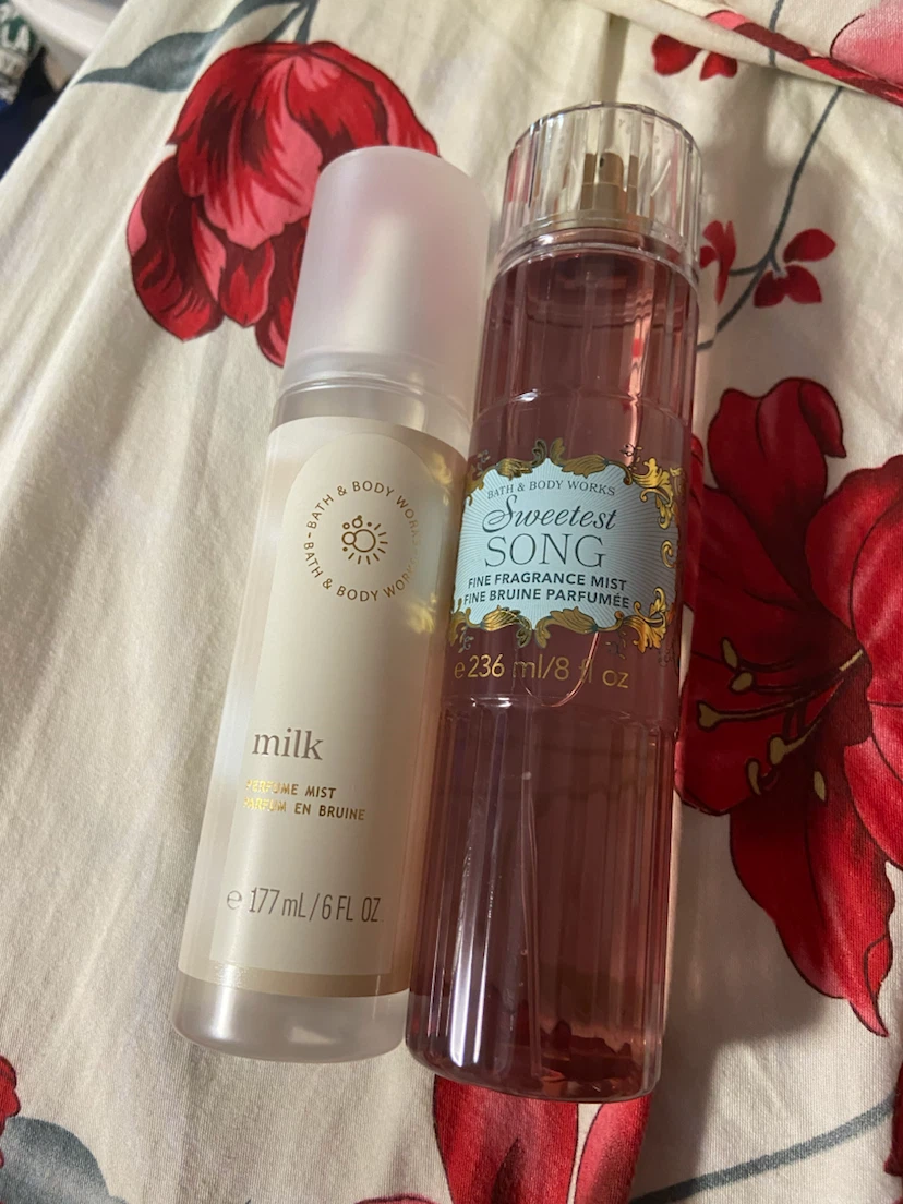 Bath & Body Works Sweetest Song & Milk Perfume Mists