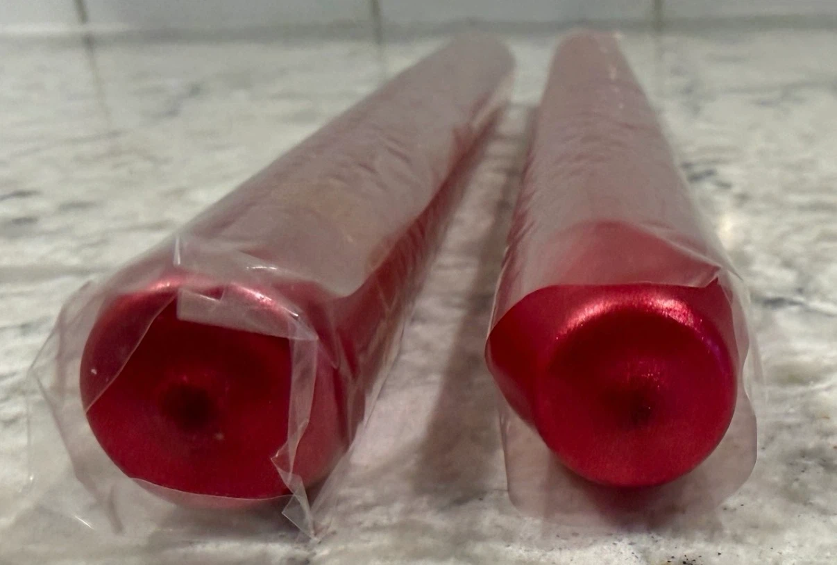 2 Red Taper Candles - photo 3