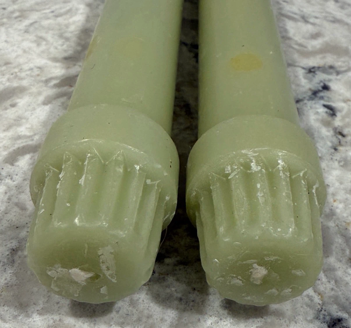 Two Green Tapered Candles - photo 3