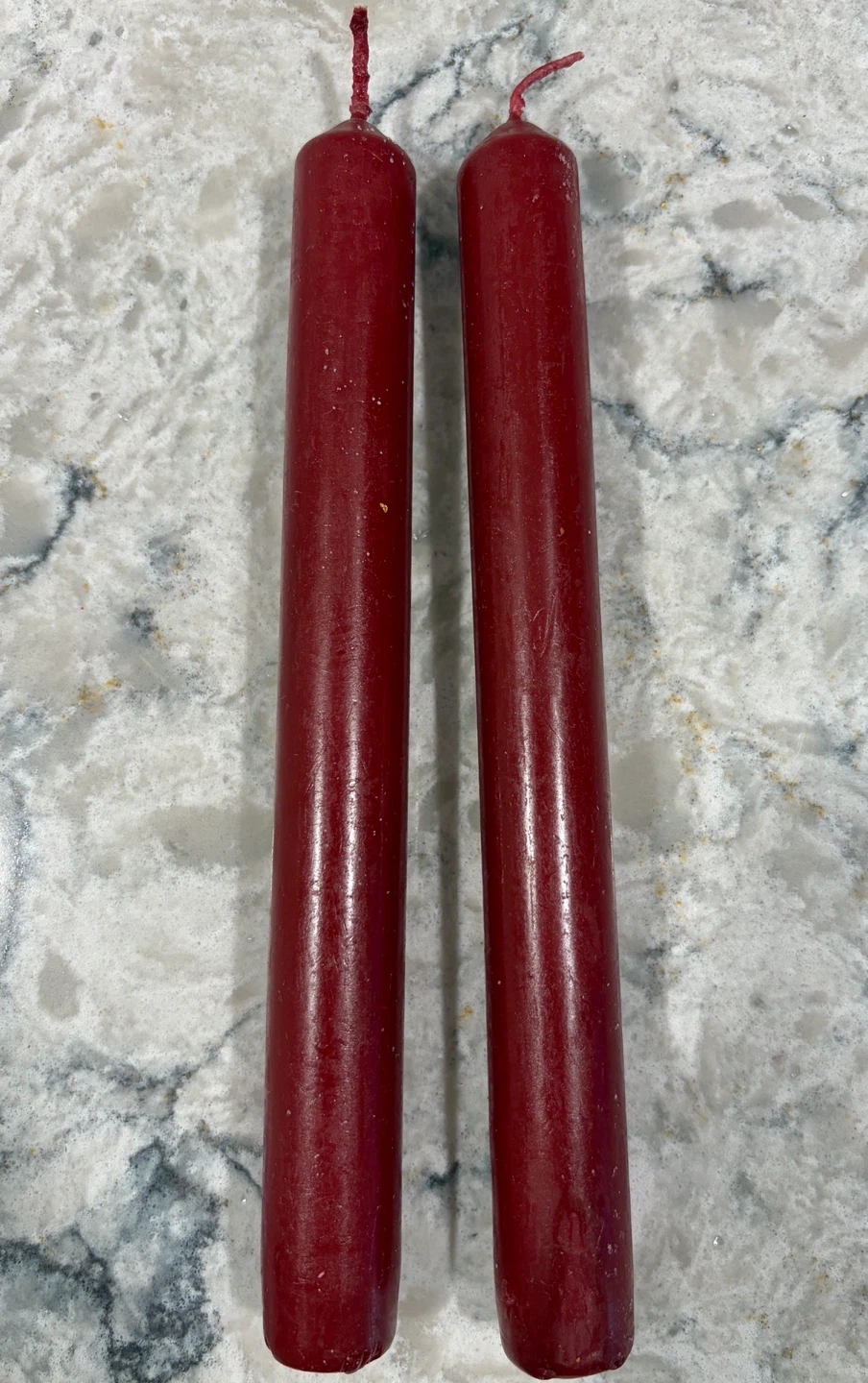 Set of 2 Red Taper Candles